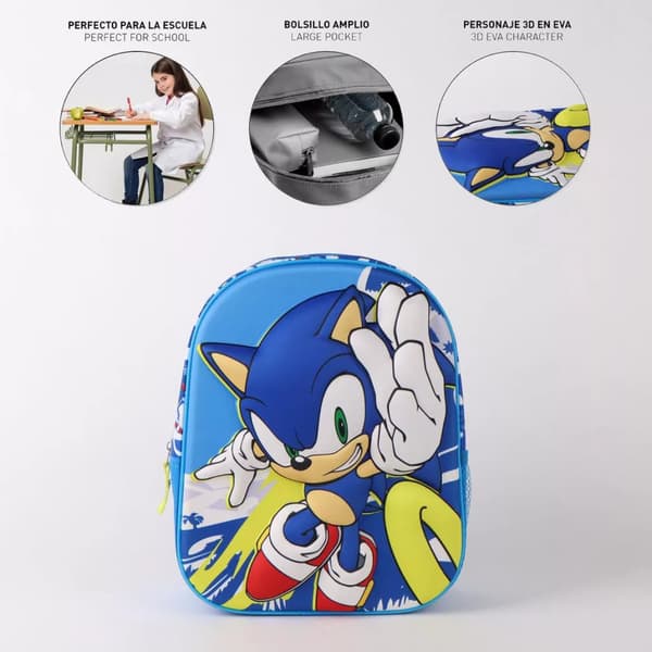 Sonic the Hedgehog Power Run 3D ryggsäck, 30 cm