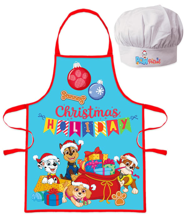 Paw Patrol julförkläde för barn 2-delars set