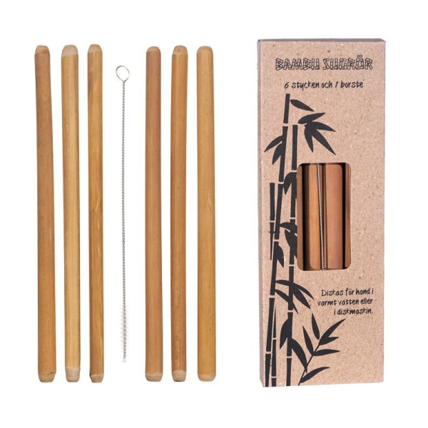 Bambu Sugrör 6 st