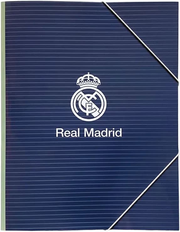Real Madrid blå A4 elastisk mapp