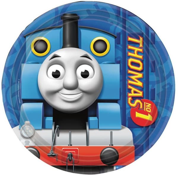 Thomas and Friends blå pappersassietter 8-pack 18 cm