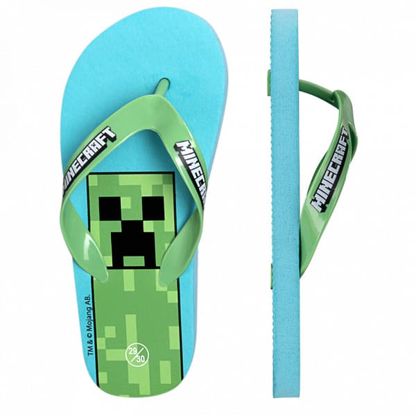 Minecraft Flip-Flops Barn Gröna Badtofflor med Creeper 31/32