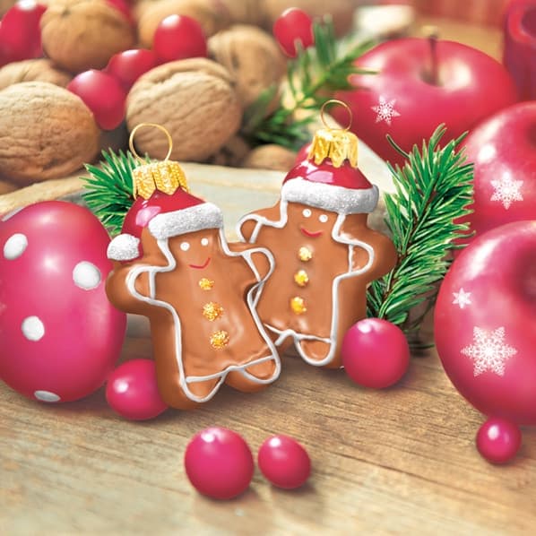 Julpepparkaksservetter, 20-pack, 33x33 cm