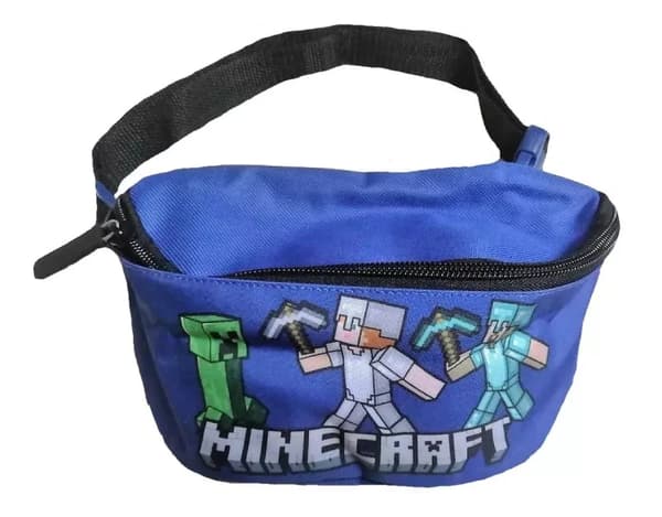 Midjeväska Minecraft Creeper Blå 22x14cm
