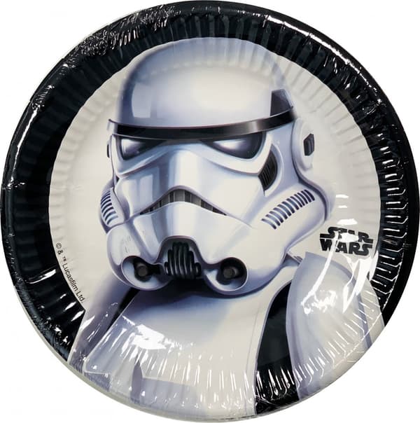 Star Wars Troopers pappersassiettset 8-pack, 20 cm