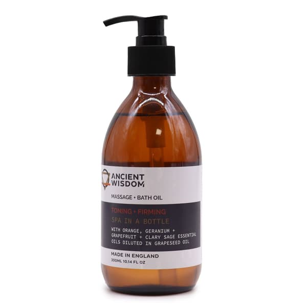 Massage- & Badolja - Tonande & Stärkande 300ml 4 st