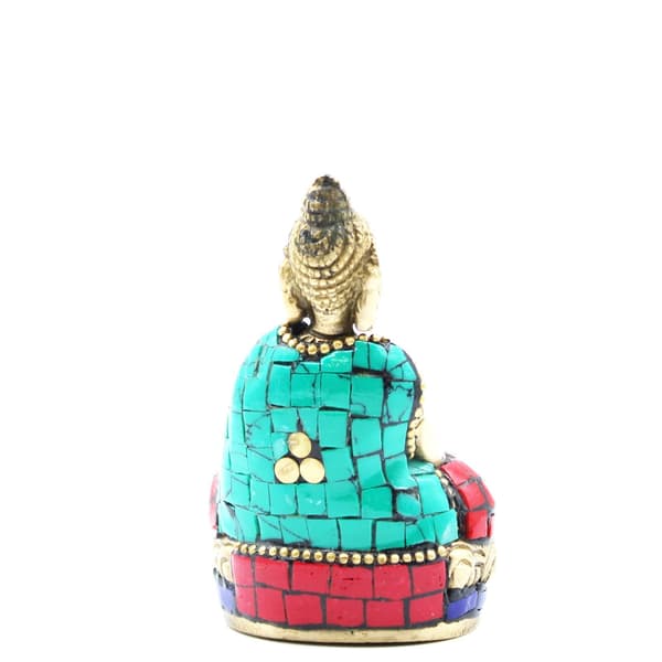 Buddhafigur i Mässing - Händerna Uppe - 7.5 cm