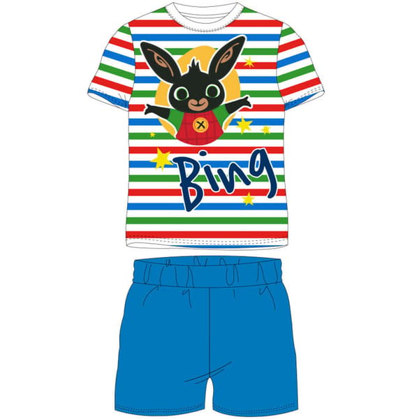 Bing randiga korta pyjamas för barn 116 cm