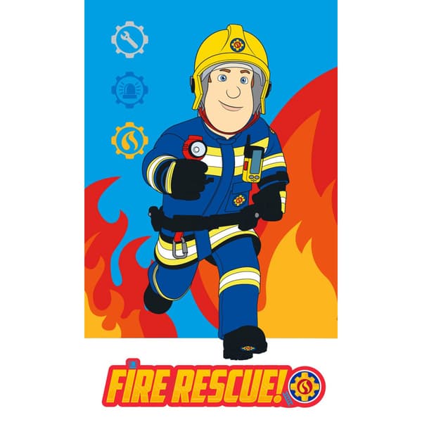 Fireman Sam Rescue handduk, ansiktshandduk 30x50 cm