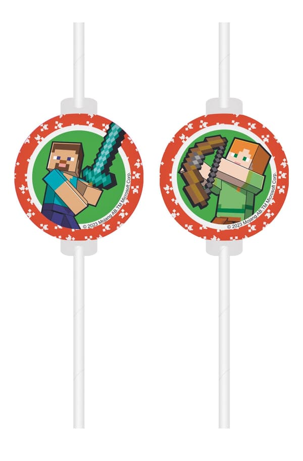 Minecraft gröna papperssugrör, 4-pack FSC