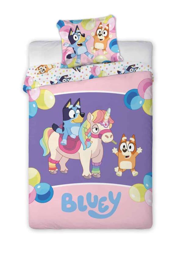 Bluey Magical Party barnbäddset 100×135 cm, 40×60 cm