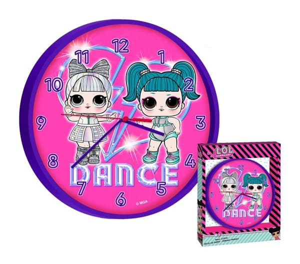 LOL Surprise Dance väggklocka 25 cm