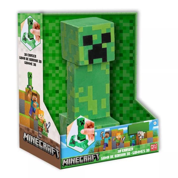 Minecraft grön 3D-form suddgummi Creeper