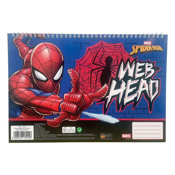 Spindelmannen Web Head Skissblock A4 – 30 blad