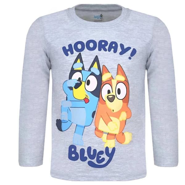 Bluey Hooray! Grå lång tröja för barn, 92 cm