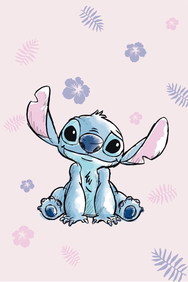 Disney Lilo and Stitch rosa microfleecefilt 100x150 cm