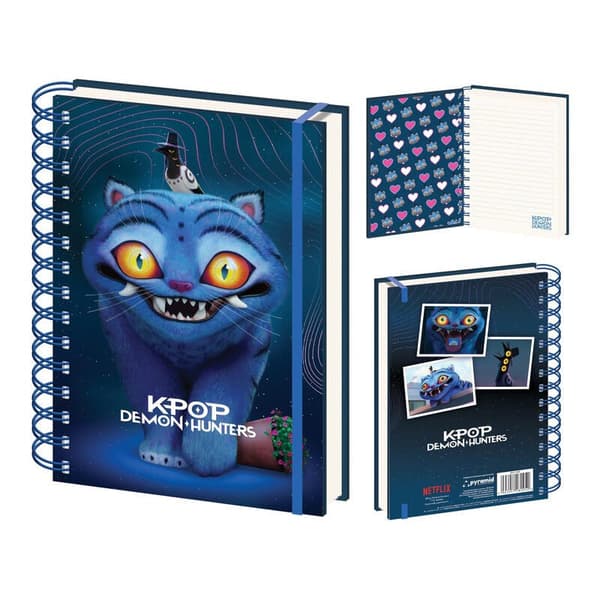 K-pop Demon Hunters Derpy 3D spiralanteckningsbok, linjerad A5
