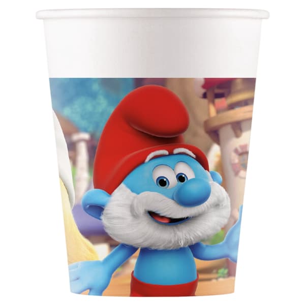 Smurfs glada pappersmuggar 8-pack 200 ml FSC