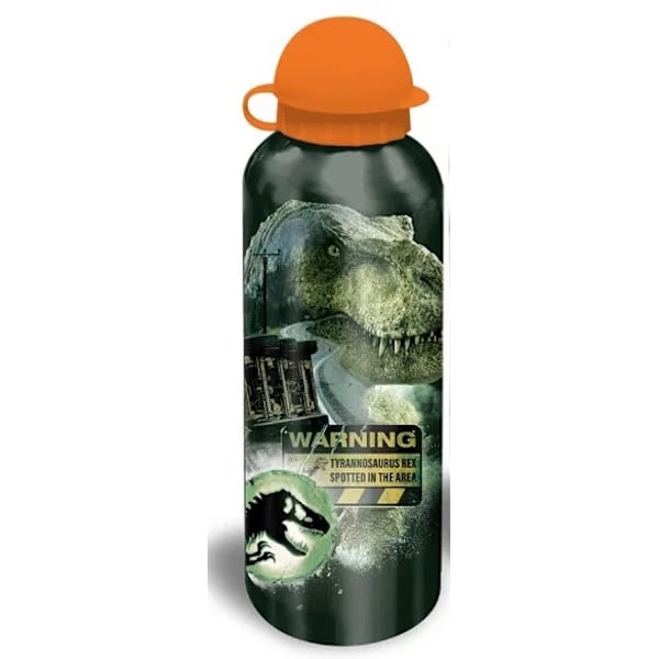 Jurassic World Warning Aluminium Vattenflaska/Sportflaska för Barn 500 ml