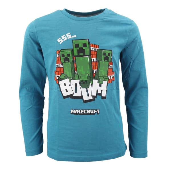 Minecraft Creeper barntröja med lång ärm, 6 år