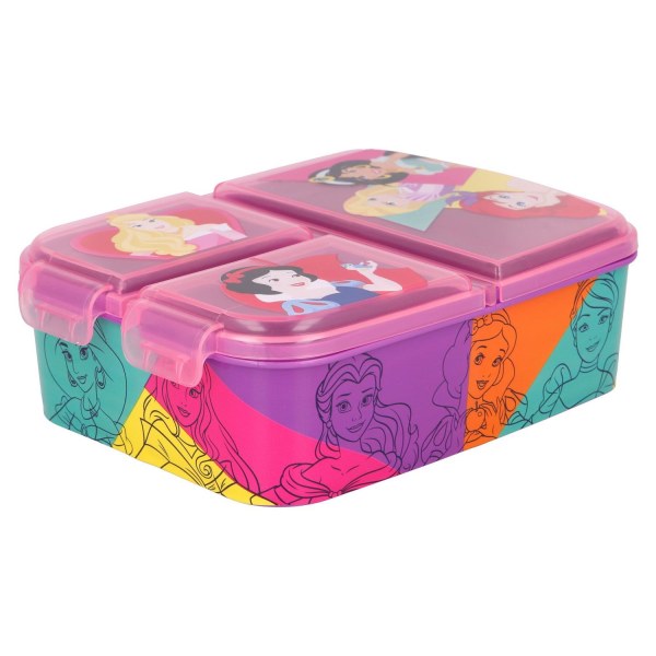 Matlåda Lunchbox Disney Prinsessor 3-fack Rosa