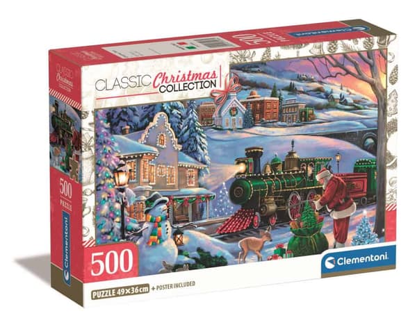Christmas Train 500-bitars kompakt pussel Clementoni