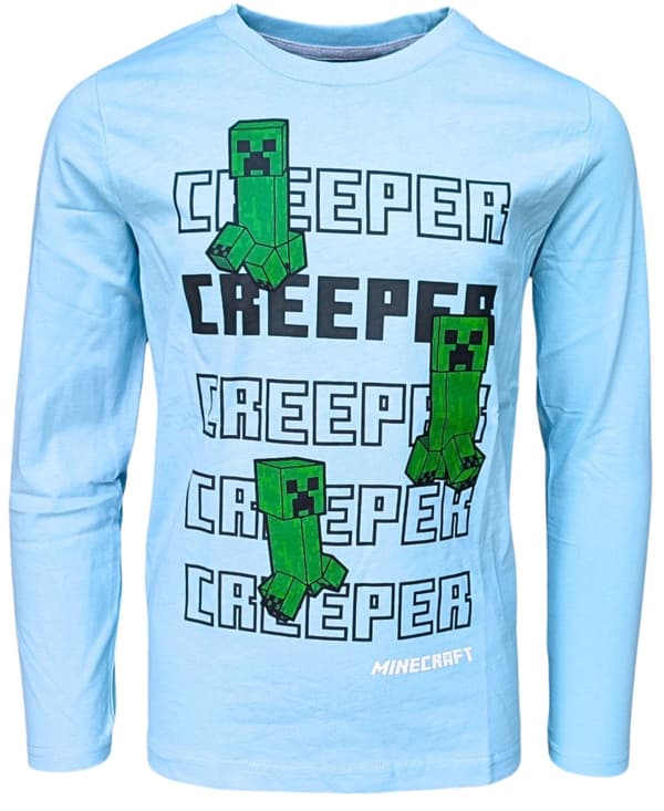 Minecraft Creeper barntröja med lång ärm, 8 år