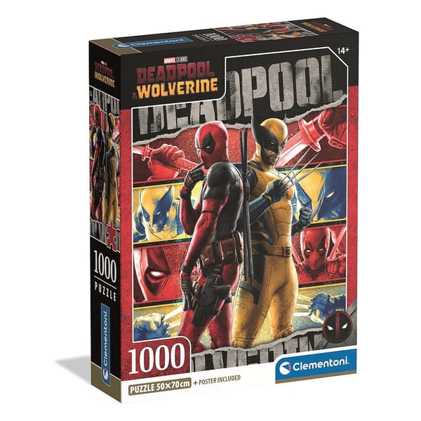 Deadpool Wolverine 1000-bitars kompakt pussel Clementoni