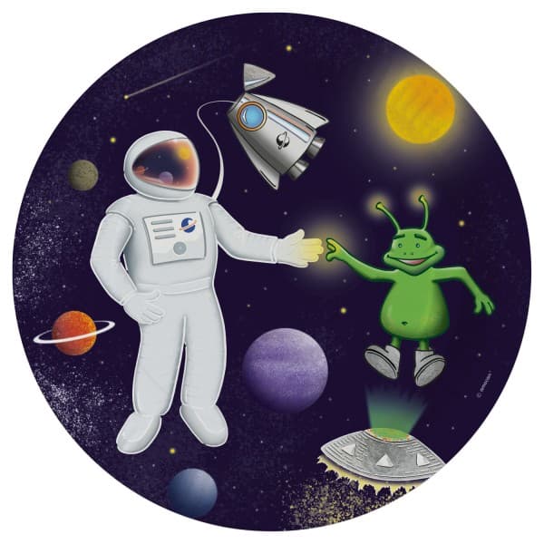 Space pappersassiett 8 st 23 cm