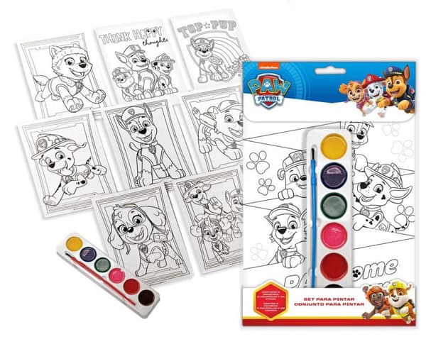 Paw Patrol målarfärg med set