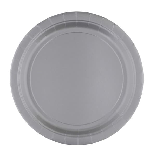 Colour Silver Pappersassiett 8-pack 23 cm
