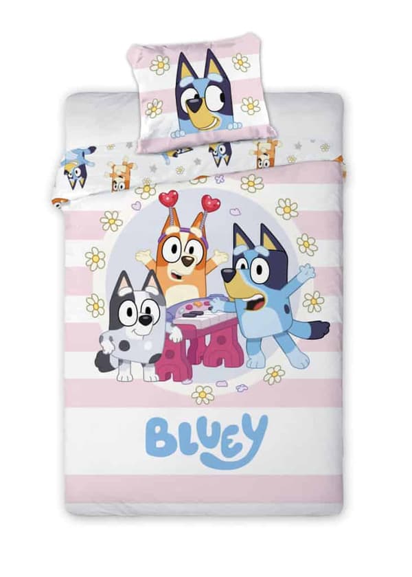 Bluey Joyful påslakanset 140×200 cm, 70×90 cm