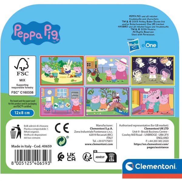 Greta Gris Duck Pond Kubpussel 6-delar Clementoni