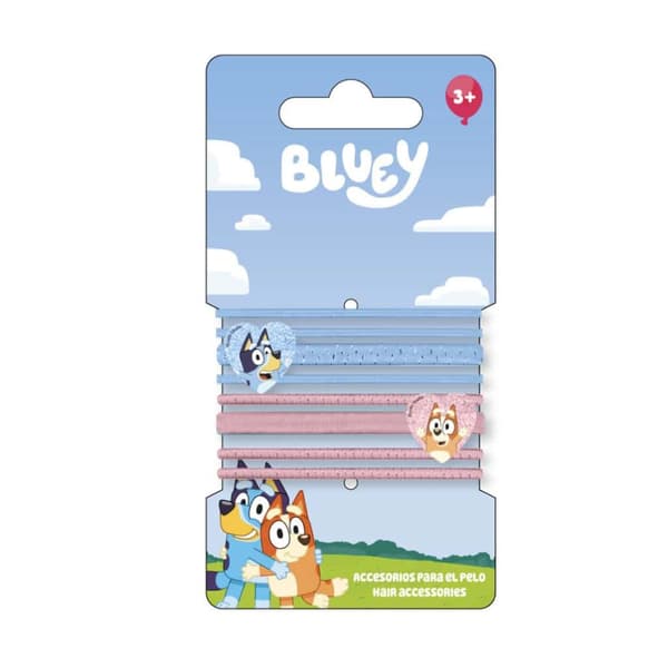 Bluey Heart hårsnodd set 8 st