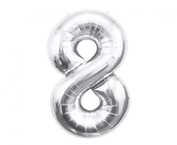 Silverballong Siffra 8, 85 cm