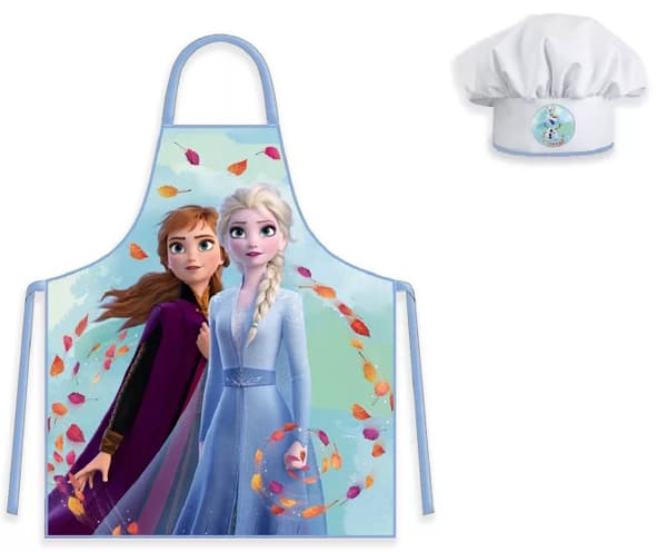 Barnförkläde och kockmössa Disney Frost Löv