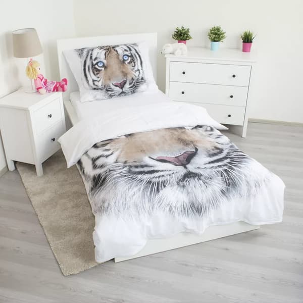Tiger påslakanset / bäddset 140x200 cm, 70x90 cm