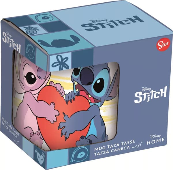 Disney Lilo och Stitch hjärtformad porslinsmugg 235 ml