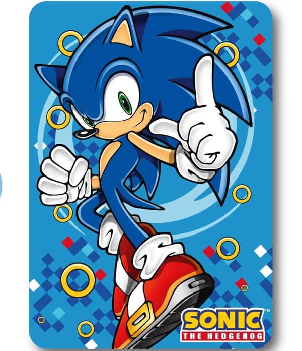 Sonic the Hedgehog Gold Ring fleecefilt 100x140 cm