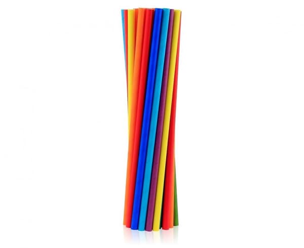 Colour Rainbow Colours, papperssugrör 200-pack