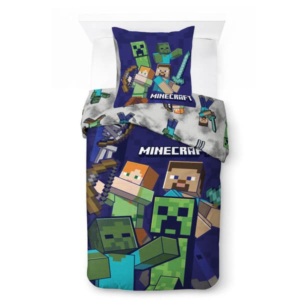 Minecraft Realms påslakan set 140×200 cm, 70×90 cm