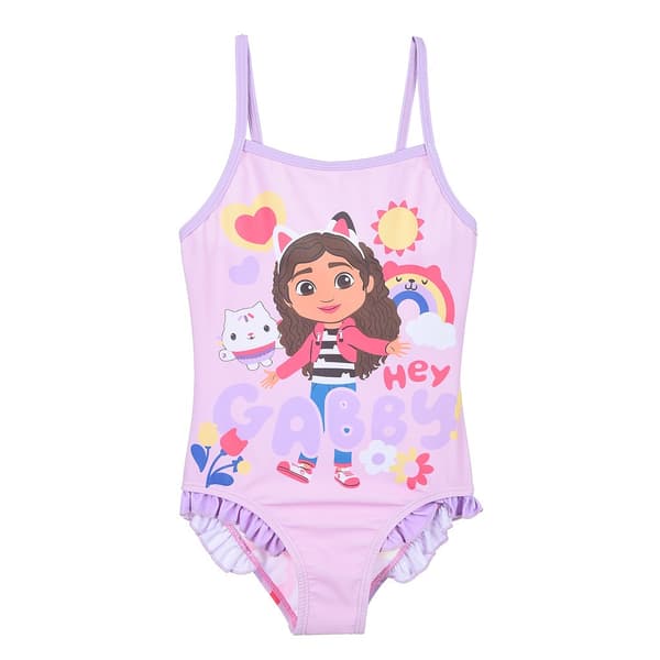 Gabbys Dockskåp Hey Pink barnbaddräkt, 98 cm