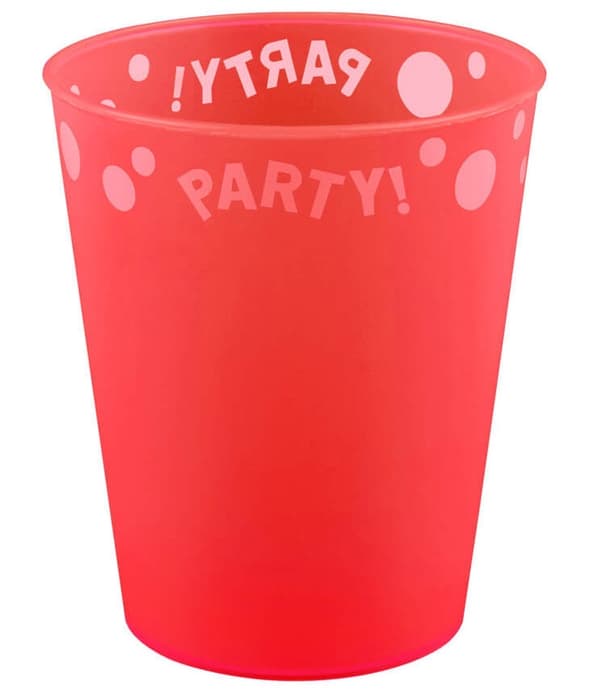 Party Red Micro Premium plastmugg 250 ml