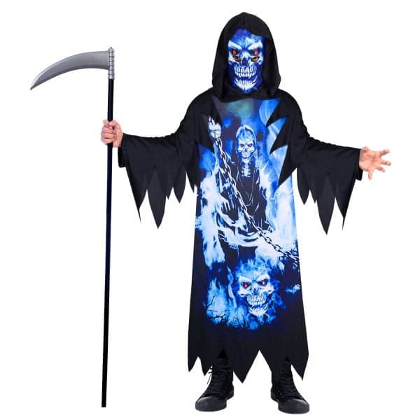 Halloween Neon Reaper-dräkt 3-4 år