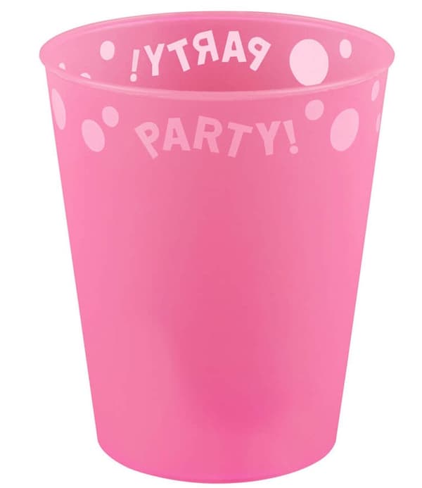 Party Pink micro premium plastmugg 250 ml