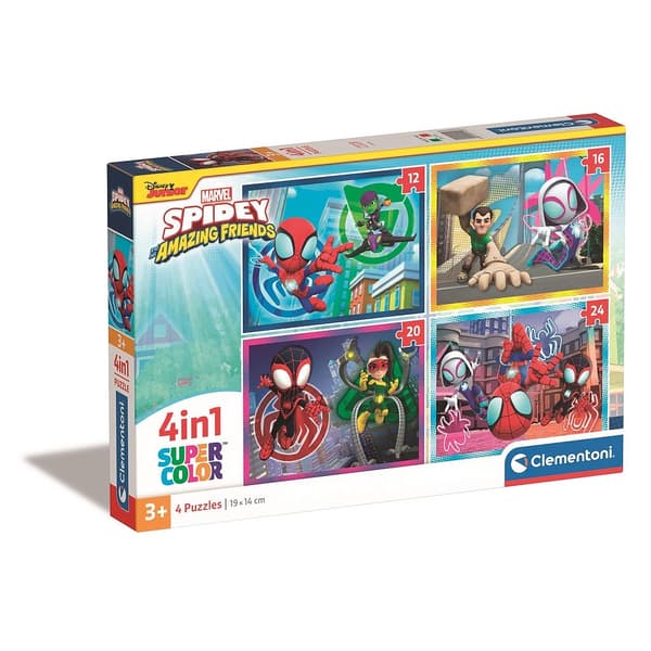 Spindelmannen Spidey 4-i-1 pussel Clementoni