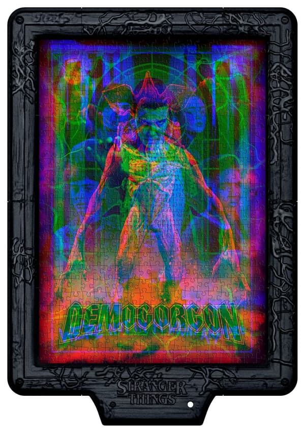 Stranger Things The Demogorgon 520-bitars pussel med LED-ram Clementoni