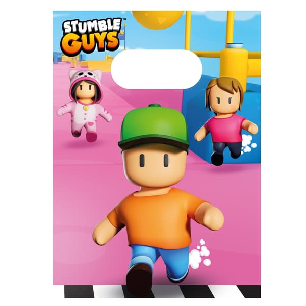 Stumble Guys Chaos Runner papperspresentpåse, 4-pack