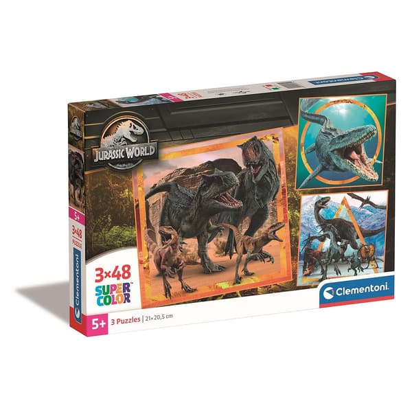 Jurassic World Allosaurus 3x48 bitars pussel Clementoni