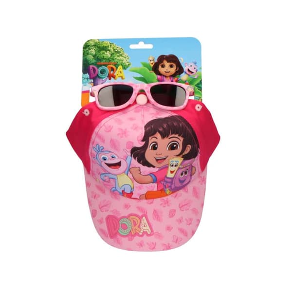 Dora Utforskaren rosa solglasögon och keps set